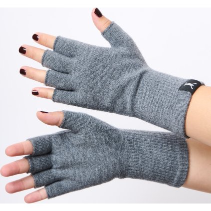 Podzimní bezprsté merino rukavice NORTHMAN Fiske světle šedé (Velikost L/XL)