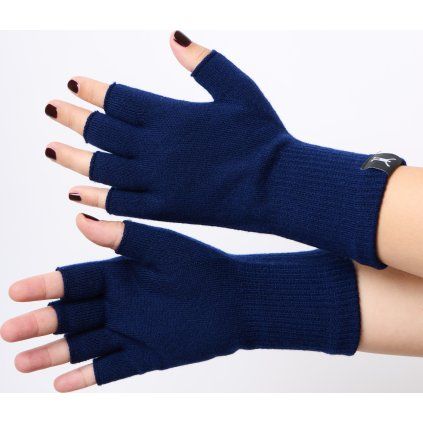 Podzimní bezprsté merino rukavice NORTHMAN Fiske modré (Velikost L/XL)