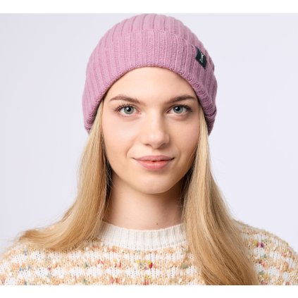 Merino beanie NORTHMAN 2:2 růžová (Barva Růžová)