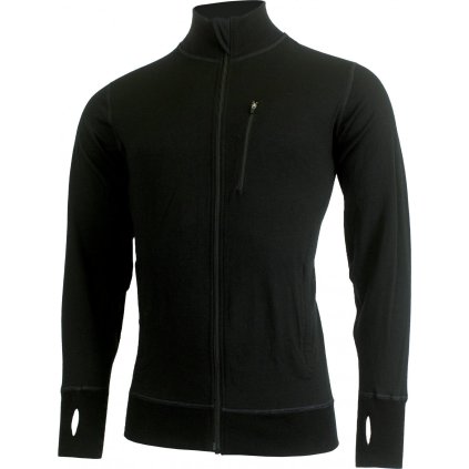 Pánská merino mikina LASTING Double Layer černá (Velikost S)