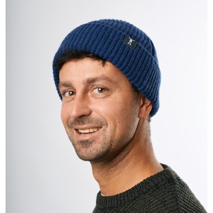 Merino beanie NORTHMAN 1:1 tmavě modrá (Barva Tmavě modrá)
