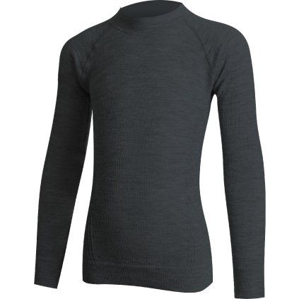 Dětské merino triko LASTING Jalo černé (Velikost 110-122)