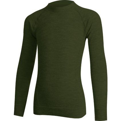 Dětské merino triko LASTING Jalo zelené (Velikost 122-134)