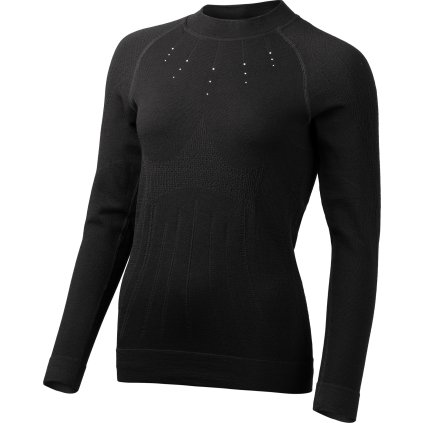 Dámské merino triko LASTING Wilma černé (Velikost L/XL)