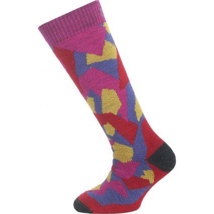 Dětské lyžařské merino ponožky LASTING SKA růžové (Velikost XS)
