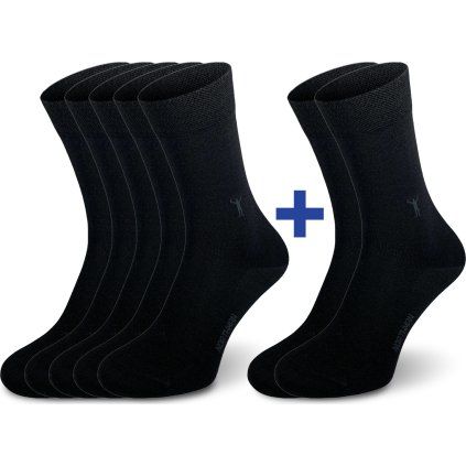Merino ponožky NORTHMAN Gunnar 5+2 černé (Velikost 42-44)