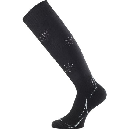 Unisex lyžařské merino podkolenky LASTING Swos černé (Velikost L)