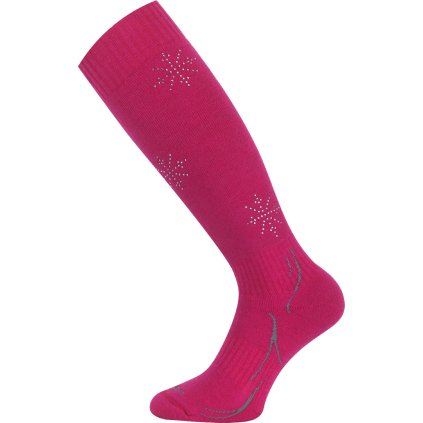 Unisex lyžařské merino podkolenky LASTING Swos růžové (Velikost S)