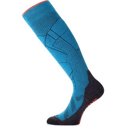 Unisex merino lyžařské podkolenky LASTING FWU modrá (Velikost M)