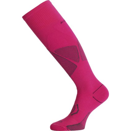Unisex merino lyžařské podkolenky LASTING SWL růžové (Velikost M)