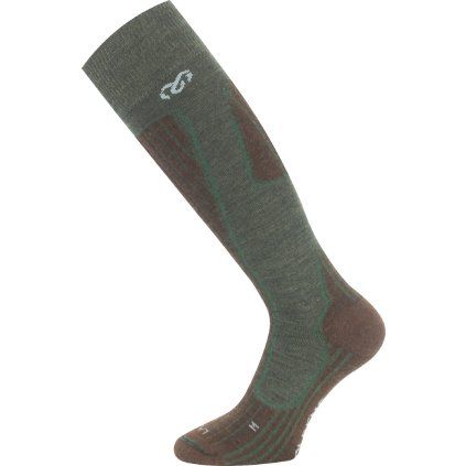 Unisex merino lyžařské podkolenky LASTING SWH zelené (Velikost S)