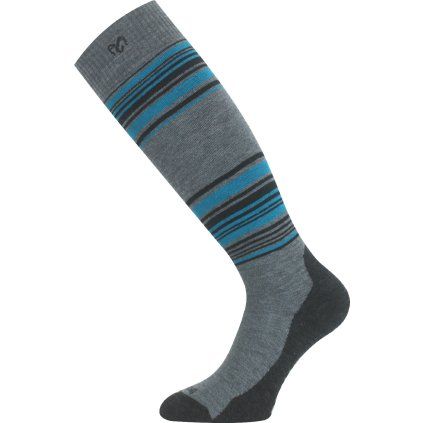 Unisex merino lyžařské podkolenky LASTING SSI šedé (Velikost XL)