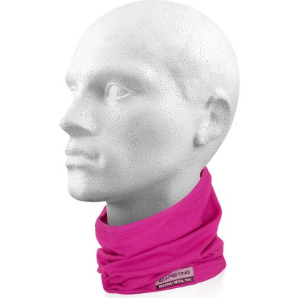 Unisex merino nákrčník LASTING krátký TULS růžový (Velikost UNI)