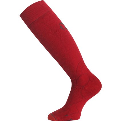 Unisex merino lyžařské podkolenky LASTING WMS červené (Velikost S)