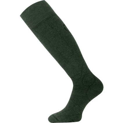 Unisex merino lyžařské podkolenky LASTING WMS zelené (Velikost S)