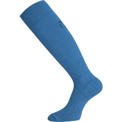 Unisex merino lyžařské podkolenky LASTING WMS modré (Velikost L)