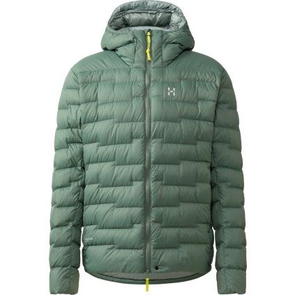 Pánská péřová bunda Haglöfs ROC Flash Down hood - zelená (Velikost S)