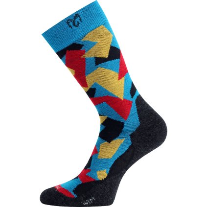 Unisex merino ponožky LASTING WOM modré (Velikost S)
