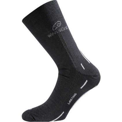 Unisex merino ponožky LASTING WLS černé (Velikost S)