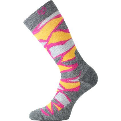 Unisex merino ponožky LASTING WLJ růžové (Velikost S)