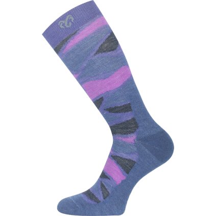 Unisex merino ponožky LASTING WLJ fialové (Velikost S)