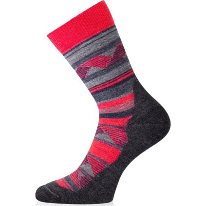 Unisex merino ponožky LASTING WLI červené (Velikost S)