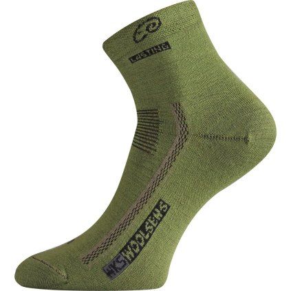 Unisex merino ponožky LASTING WKS zelené (Velikost S)