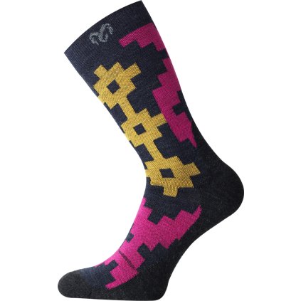 Unisex merino ponožky LASTING WHP černé (Velikost S)
