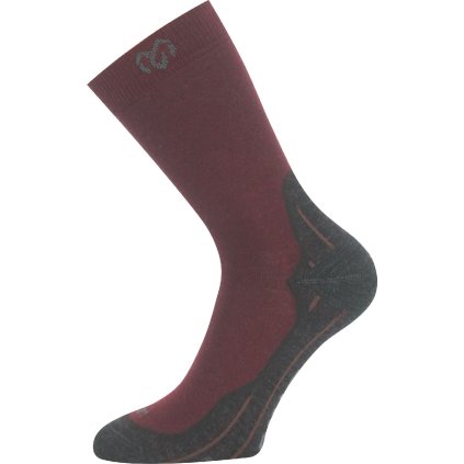 Unisex merino ponožky LASTING WHI vínová (Velikost S)