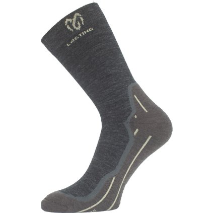 Unisex merino ponožky LASTING WHI hnědá (Velikost M)