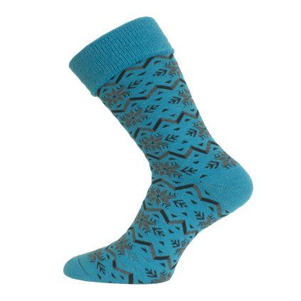 Unisex merino ponožky LASTING HMN modré (Velikost S)