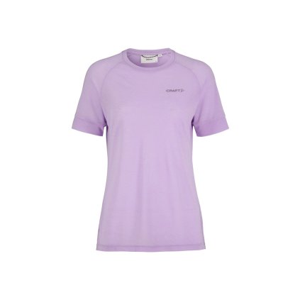 Dámské sportovní triko CRAFT Wool SS - fialová (Velikost XS)