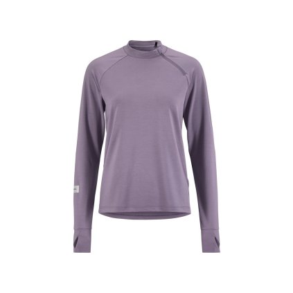 Dámské běžecké triko CRAFT SubZ Zip Jersey - fialová (Velikost XS)