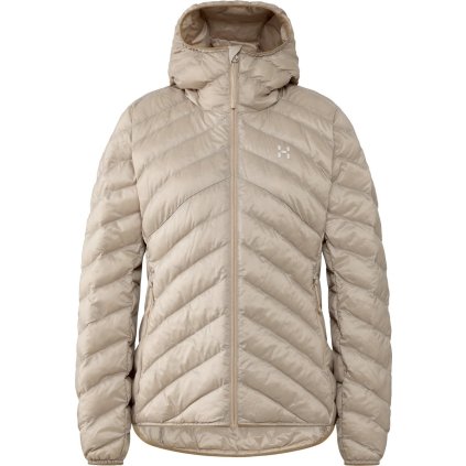 Dámská zimní bunda Haglöfs Sarna Mimic hood - béžová (Velikost XS)