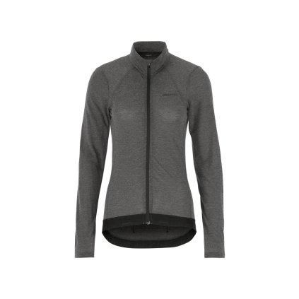 Dámský merino cyklodres CRAFT Bike SubZ Wool LS - černá (Velikost XS)