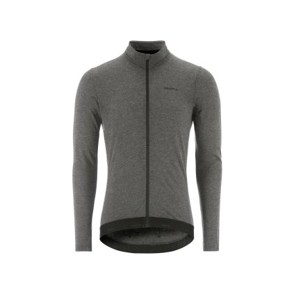 Pánský merino cyklodres CRAFT Bike SubZ Wool LS - černá (Velikost S)