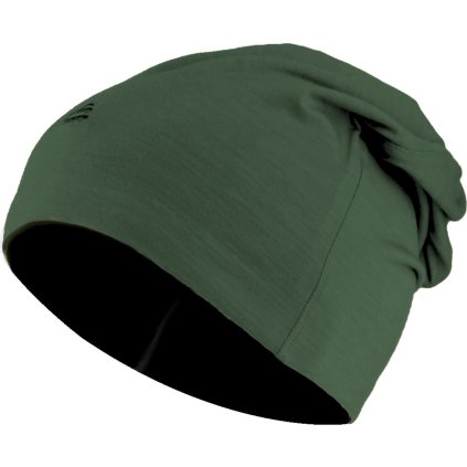 Unisex merino čepice LASTING Boly zeleno černá (Velikost S/M)