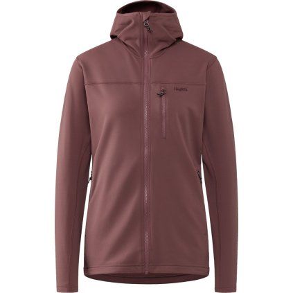 Dámská fleecová mikina Haglöfs Rosson Mid hood - růžová (Velikost XS)