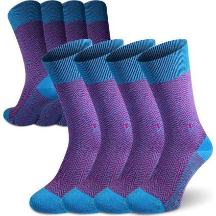 Ponožky merino NORTHMAN Hamar 4-pack fialová (Velikost 42-44)