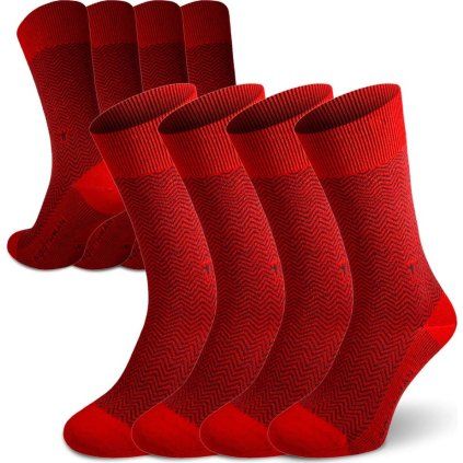 Ponožky merino NORTHMAN Hamar 4-pack červené (Velikost 42-44)