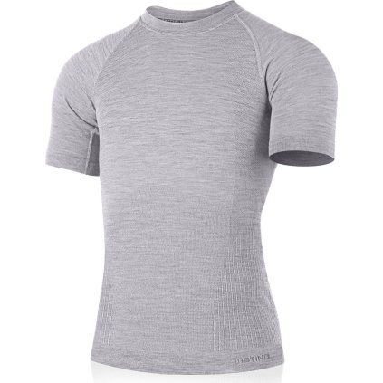 Pánské merino triko LASTING Mabel šedé (Velikost L/XL)
