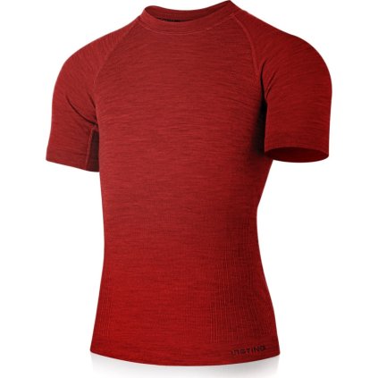 Pánské merino triko LASTING Mabel červené (Velikost L/XL)