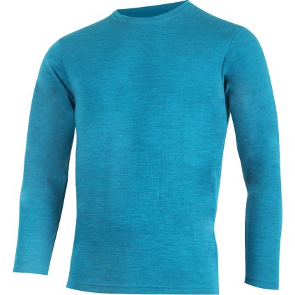 Pánská merino mikina LASTING Andres modrá (Velikost S)
