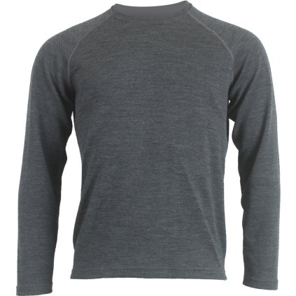 Pánské merino triko LASTING Hugo šedé (Velikost M)