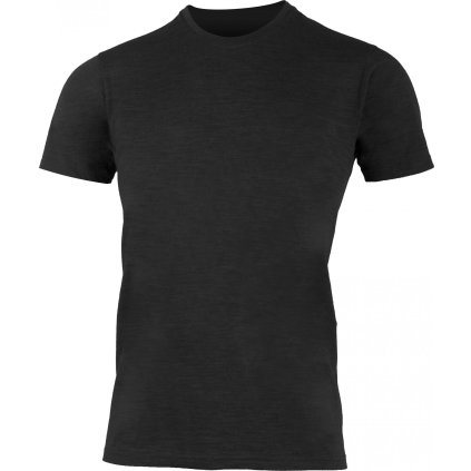Pánské merino triko LASTING Rios černé (Velikost M)