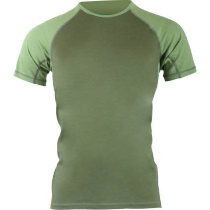 Pánské merino triko LASTING Oto zelené (Velikost S)