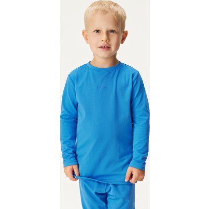 Dětské termo triko UNUO s dlouhým rukávem Comfort, Modrá (Velikost 86/92, Věk 18-24 měsíců)