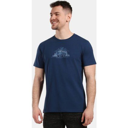 Pánské bavlněné triko KILPI Discover modré (Velikost 3XL)