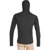 Pánské merino tričko s kapucí SENSOR df černá (Velikost XL, Barva černá)
