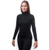 Dámská mikina SENSOR Merino upper černá zip (Velikost L, Barva černá)